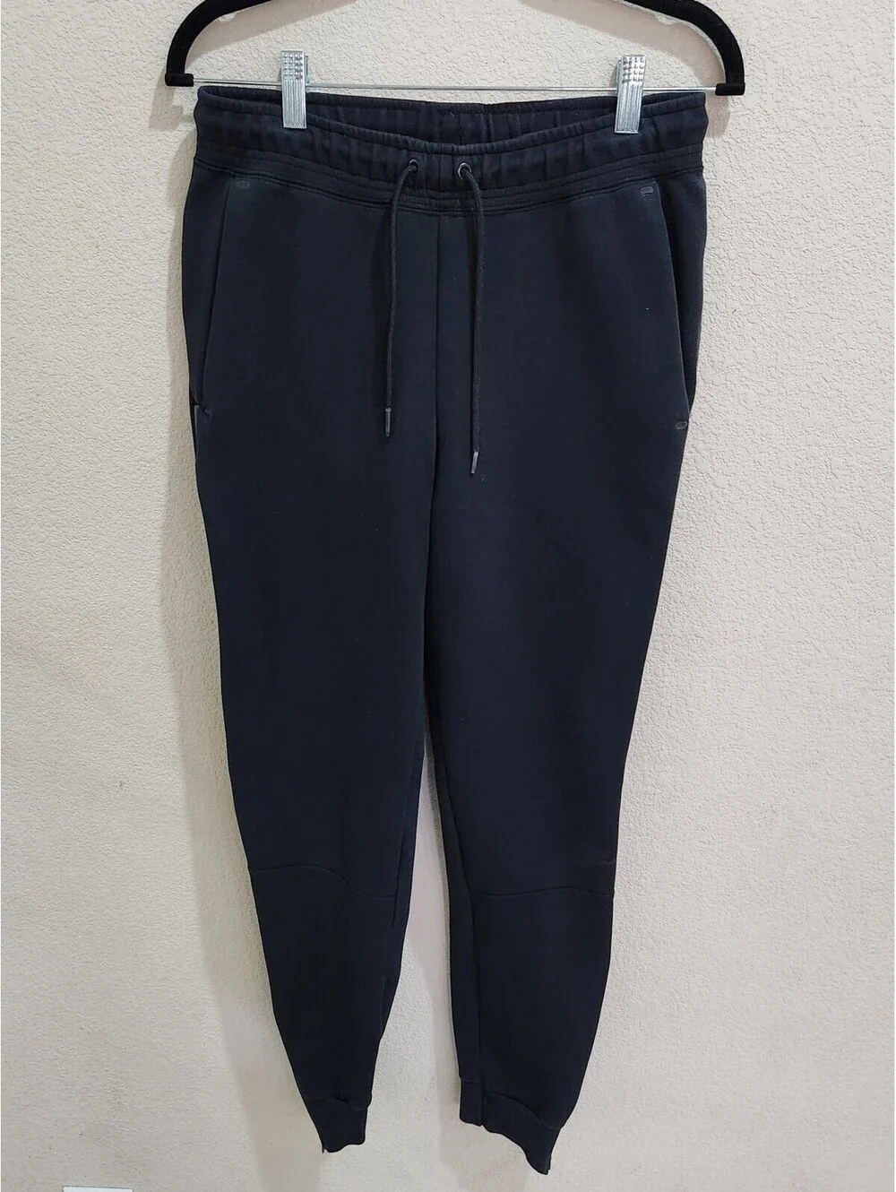 Nike tech pack Fleece Black Jogger Sweatpants Side Zippers Size Small tapered